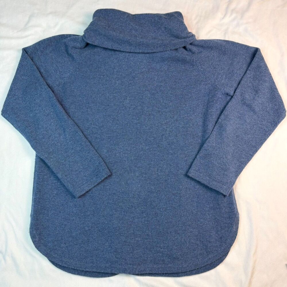 Cynthia Rowley 100% 2-Ply Cashmere Turtleneck Sweater Blue Women's Soft Knit XL